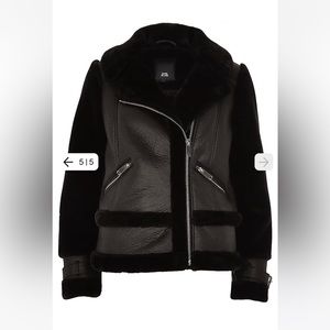 River island faux fur aviator jacket